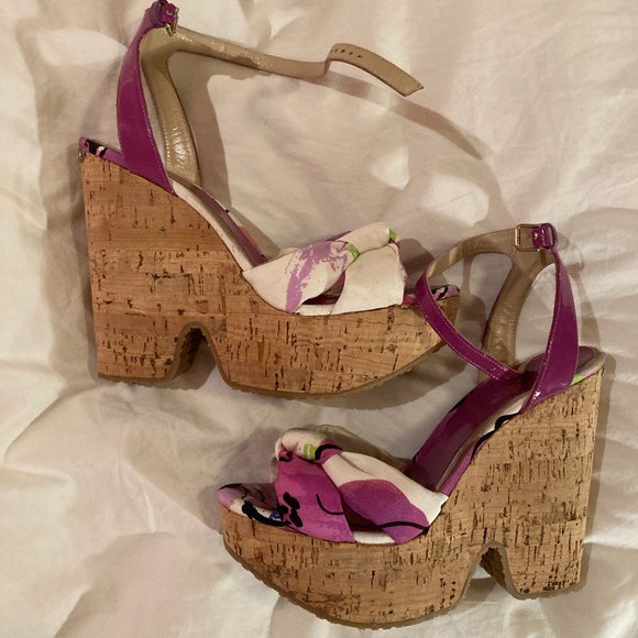 Jimmy Choo Platform Peep Toe Heels - Picture 5 of 7